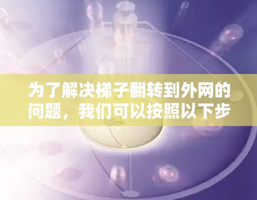 为了解决梯子翻转到外网的问题,我们可以按照以下步骤进行分析