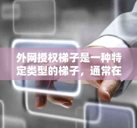 外网授权梯子是一种特定类型的梯子,通常在特定的环境下或用途下进行授权使用,以确保其安全性和有效性。以下是对外网授权梯子的详细分析